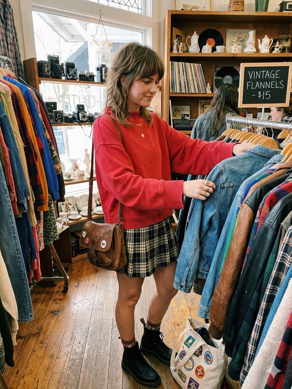 Madewell Red Crewneck Sweatshirt